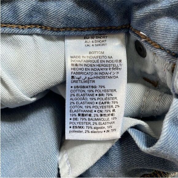 Skinny Ankle Blue Jeans 25 High Rise Classic Light Wash Jegging Pants 0 Normcore - Picture 9 of 10